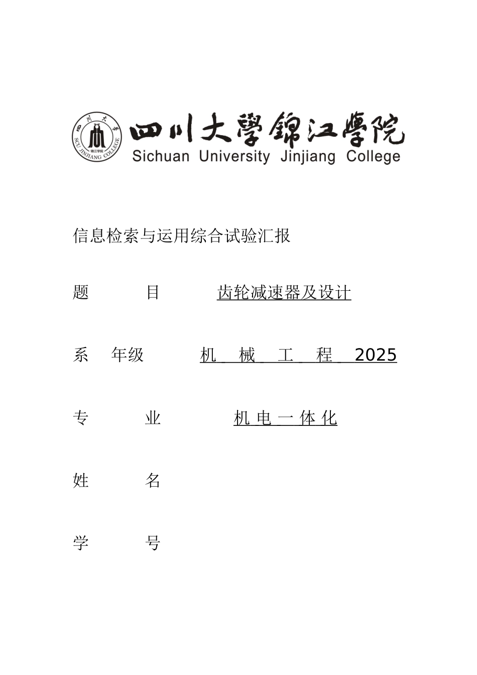 2025年信息检索与利用综合实验报告范例_第1页