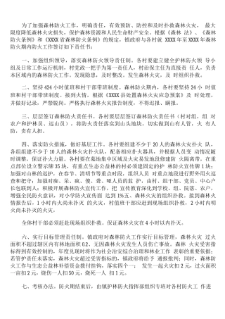 2025年全镇森林防火工作责任书