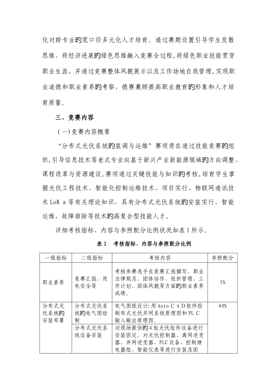 2025年分布式光伏系统的装调与运维竞赛方案江苏职业教育_第2页