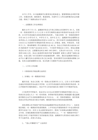 2025年助学志愿者协会年上半年工作总结