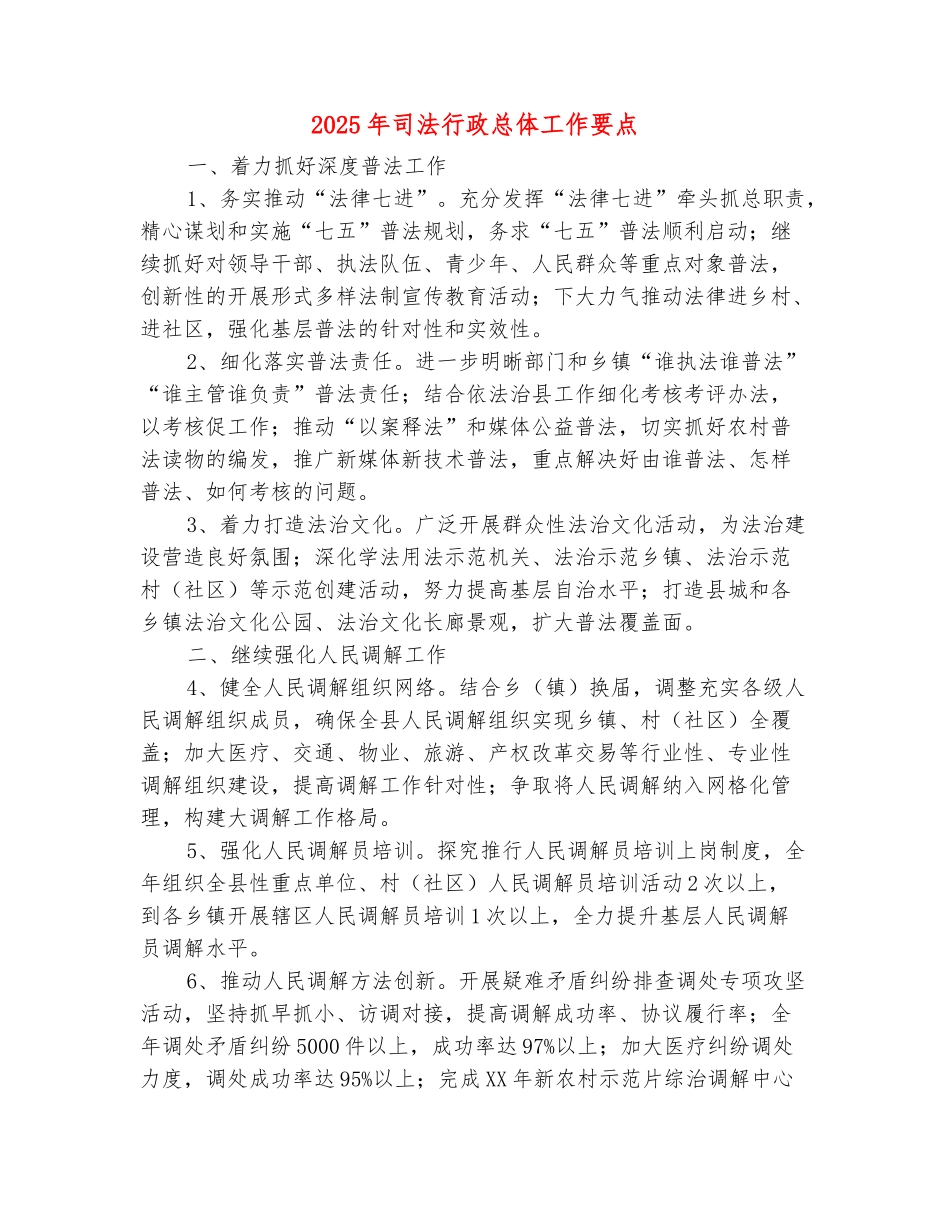 2025年司法行政总体工作要点_第2页