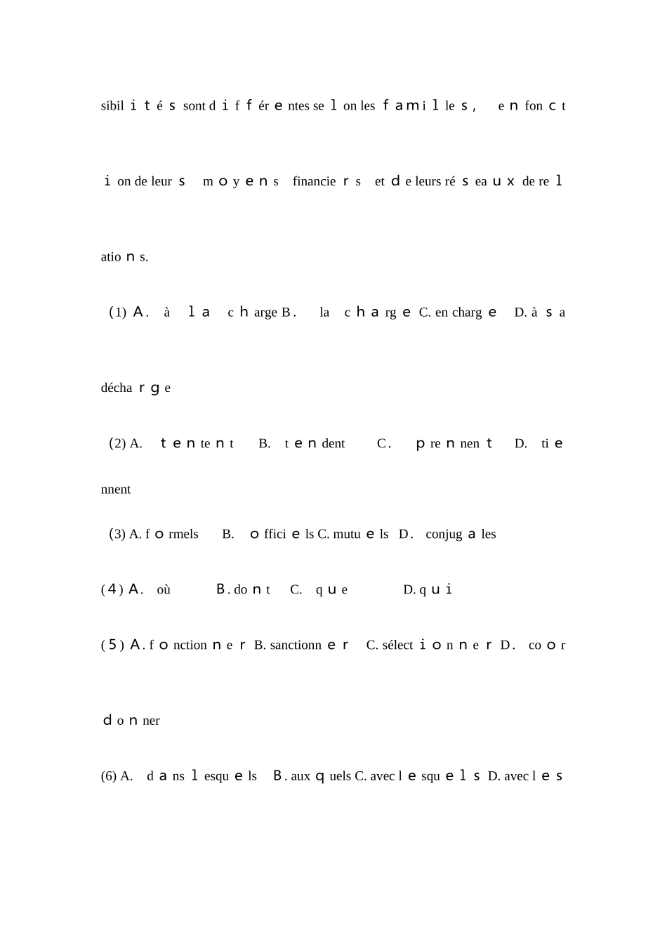 2025年同等学力法语完型填空习题附答案和详解_第3页