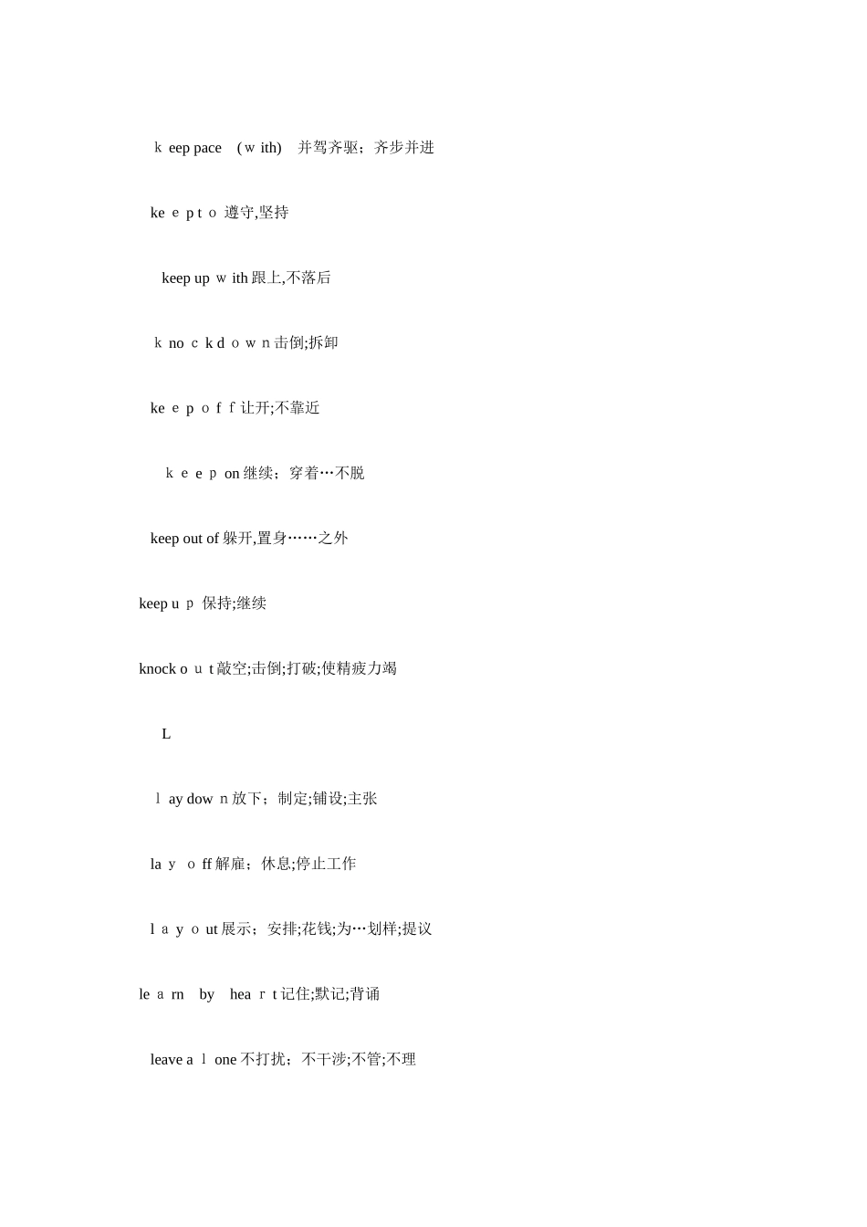 2025年同等学力英语辅导固定词组JKL_第2页