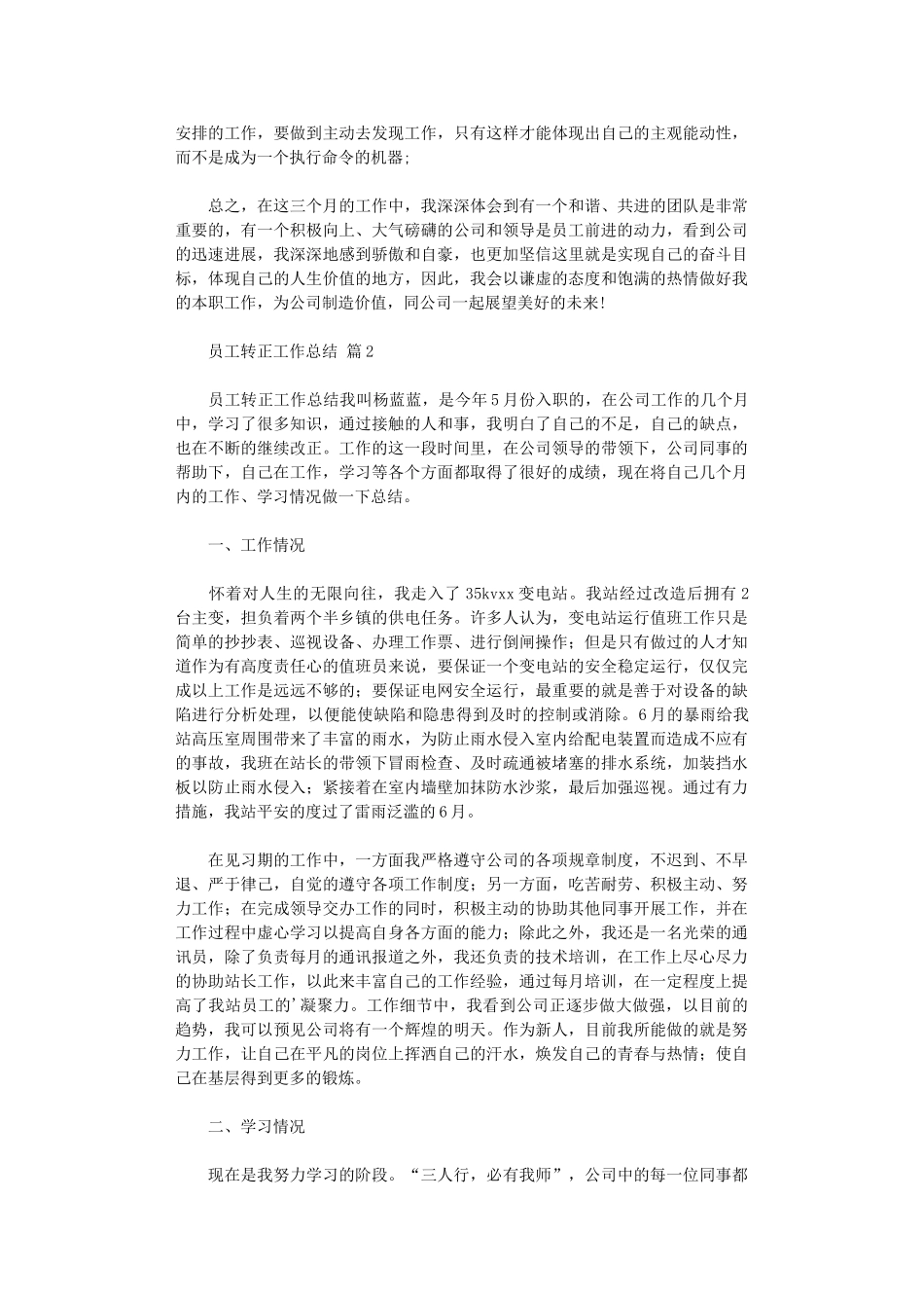 2025年员工转正工作总结_第2页