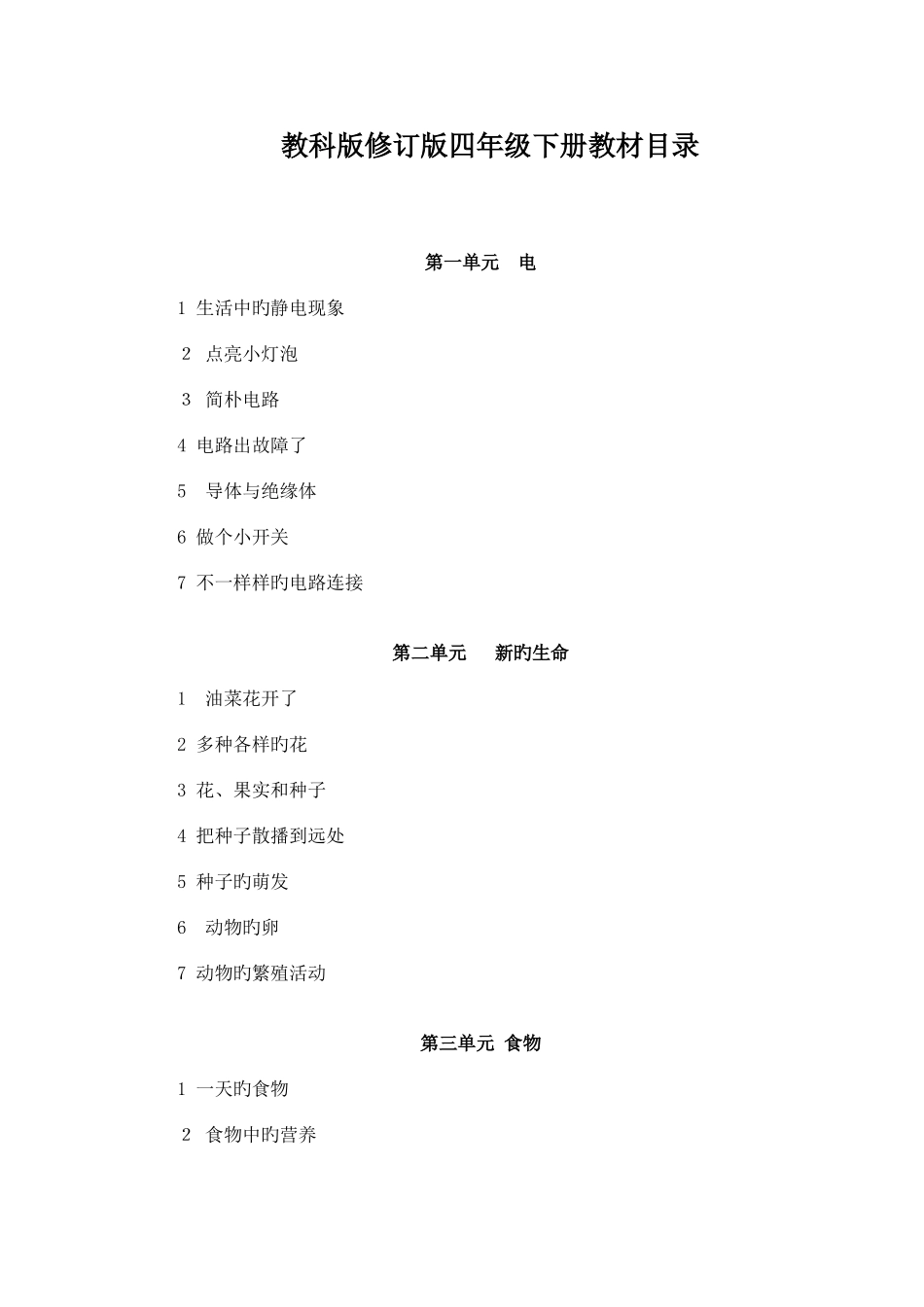 2025年四年级下册科学全册教案含教学反思_第1页