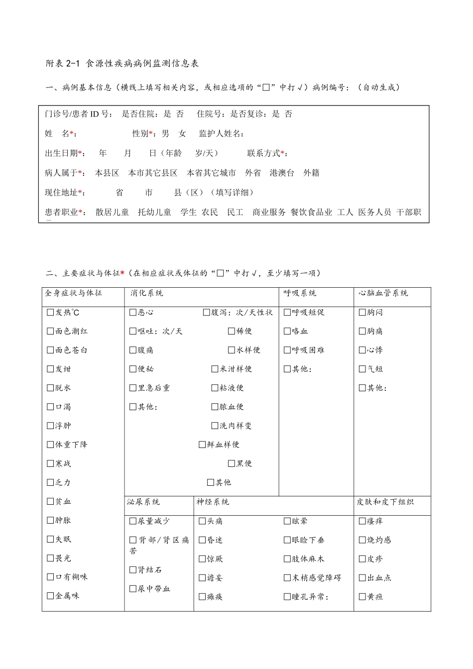 2025年国家食源性疾病监测工作手册_第1页