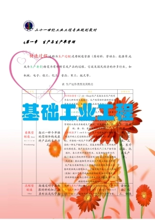 2025年基础工业工程易树平知识点
