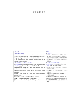 2025年大学生英语竞赛文化知识串讲