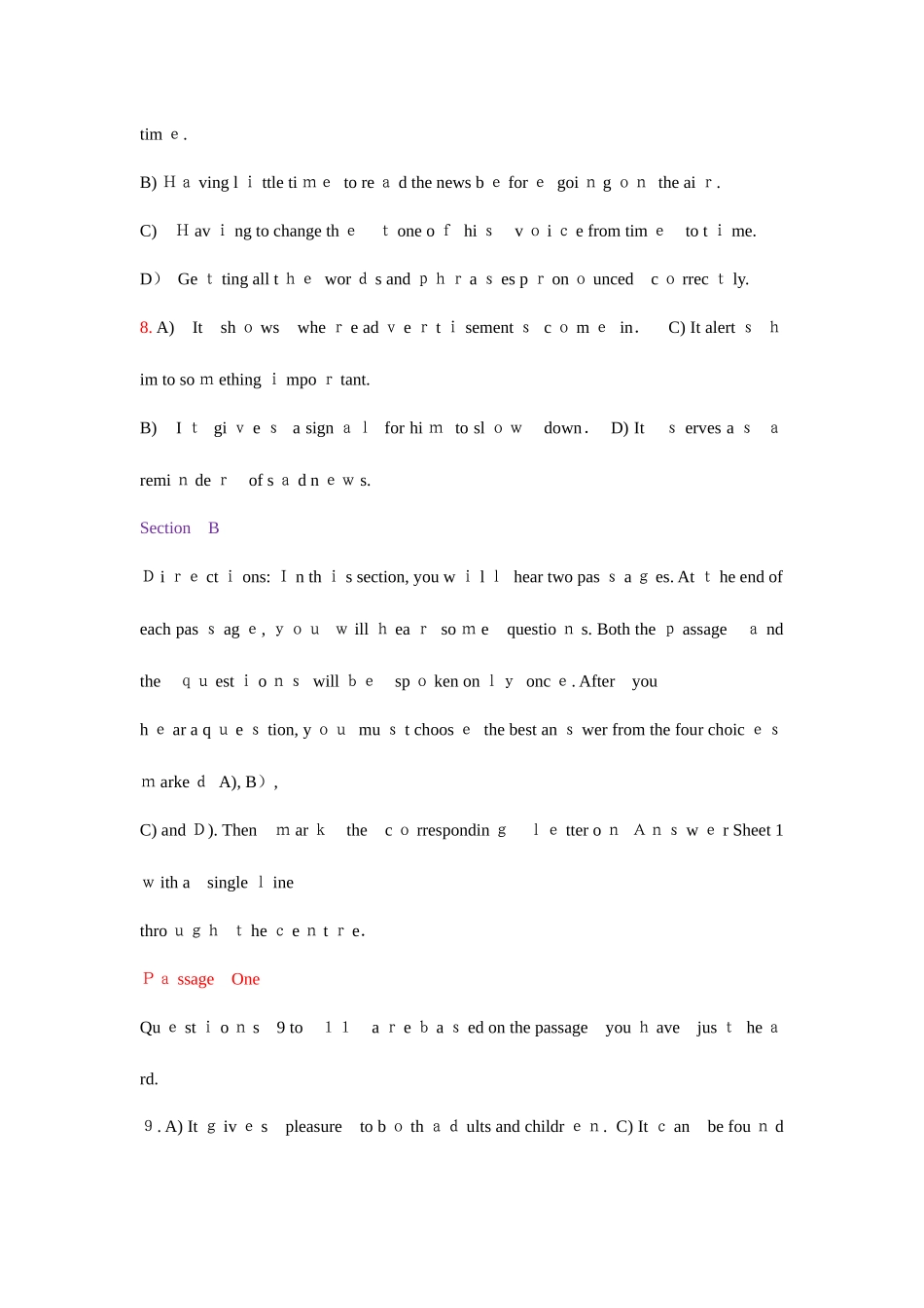 2025年大学英语六级考试真题_第3页