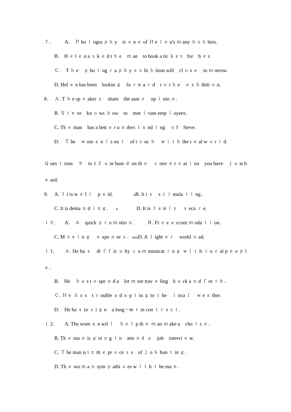 2025年大学英语六级考试真题及答案解析_第3页