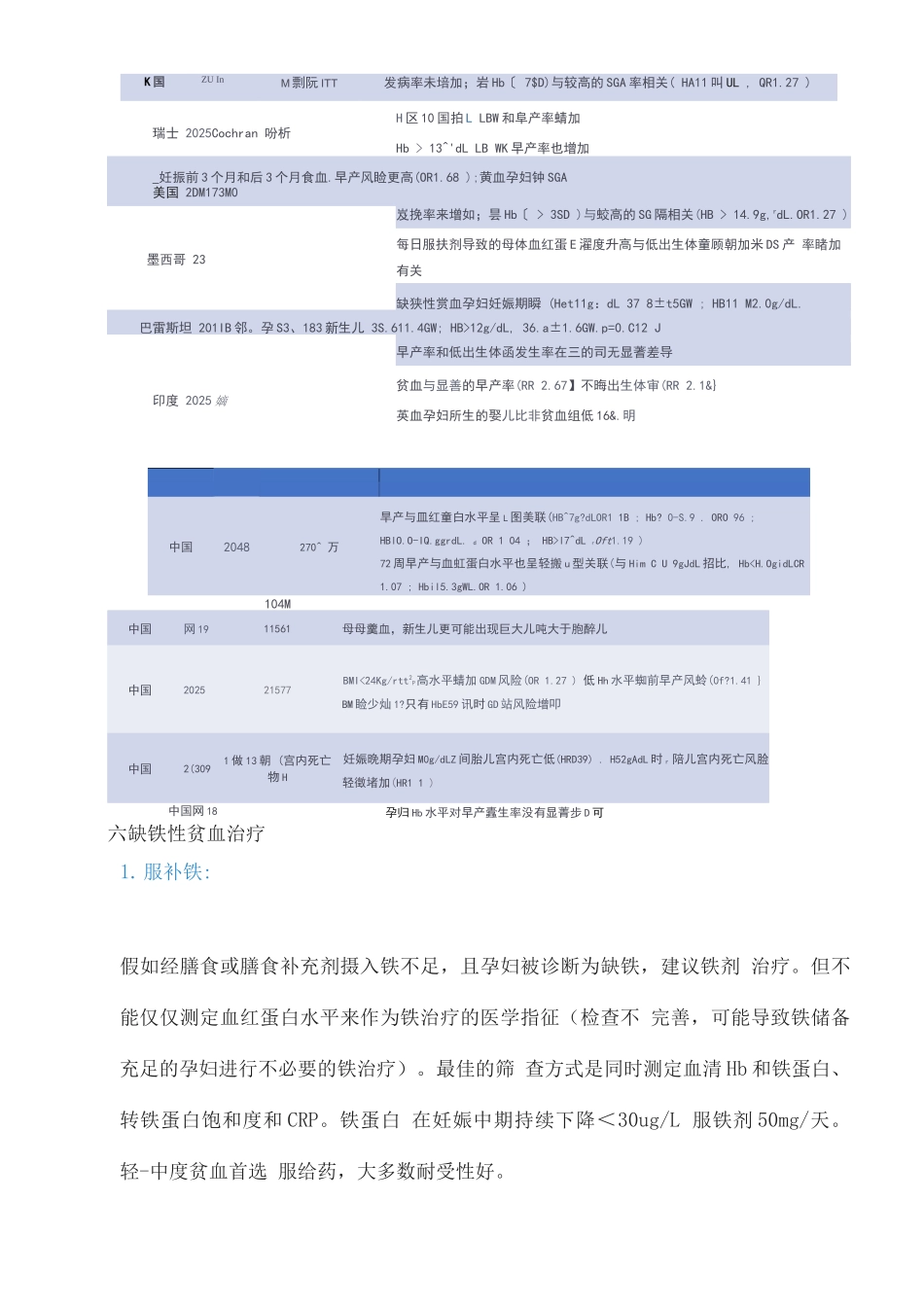 2025年妊娠期缺铁性贫血的诊断和治疗指南要点解读_第3页