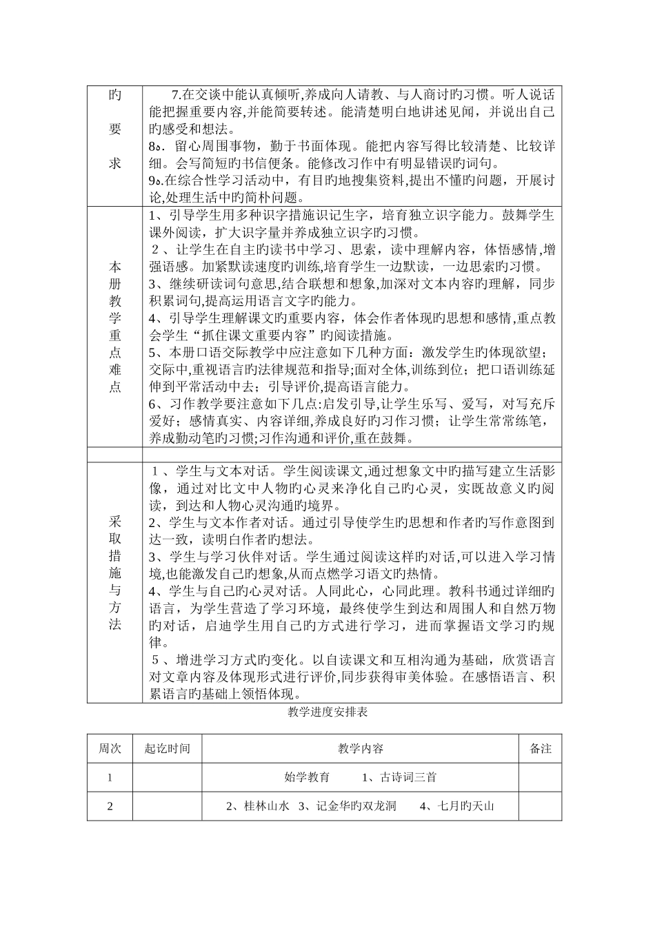 2025年小学语文第八册全册教案人教版新课标_第2页