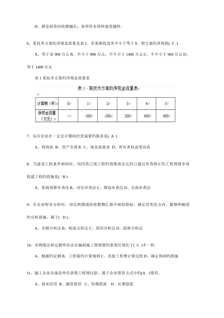2025年工程经济历年真题_第2页