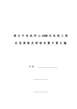 2025年应急预案及现场处置方案汇编