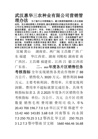 2025年度营销管理办法