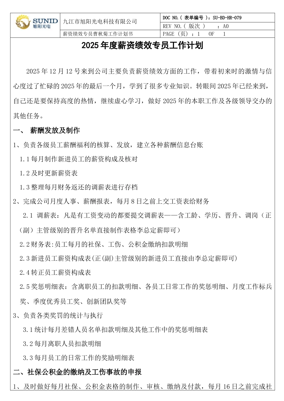 2025年度薪资绩效专员工作计划_第1页