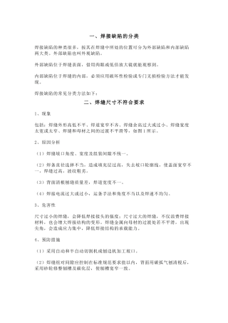 焊接缺陷及防治措施