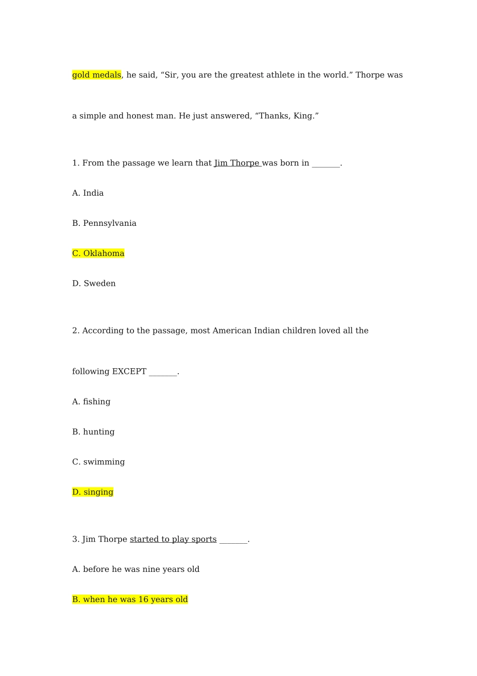 2025年成人本科学士学位英语统一真题考试_第3页