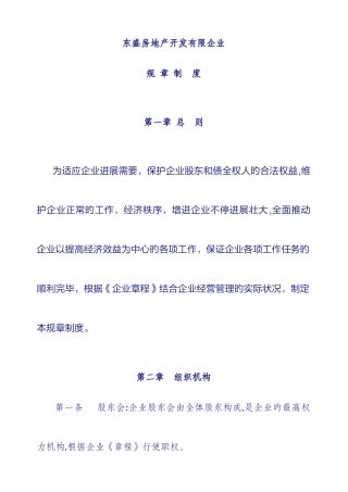 2025年房地产公司规章制度全套