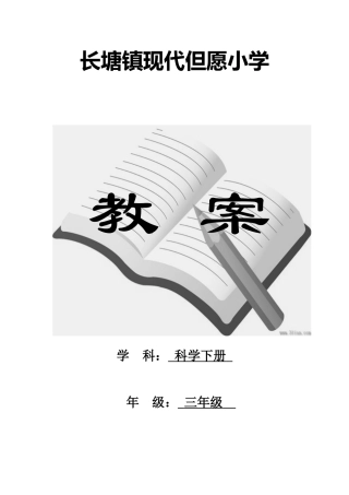 2025年教科版小学三年级科学下册全册教案