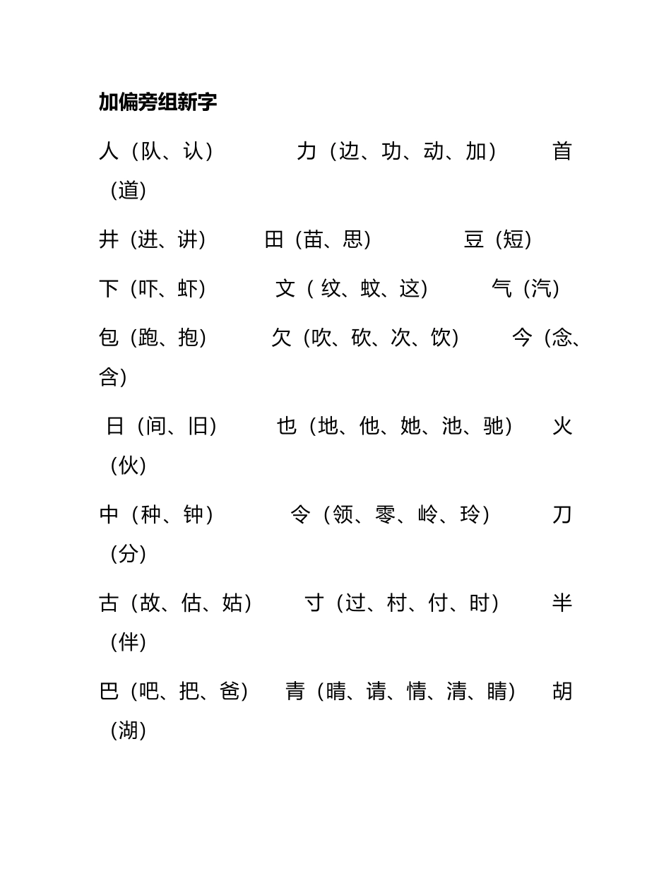 2025年整理-加偏旁组新字_第2页