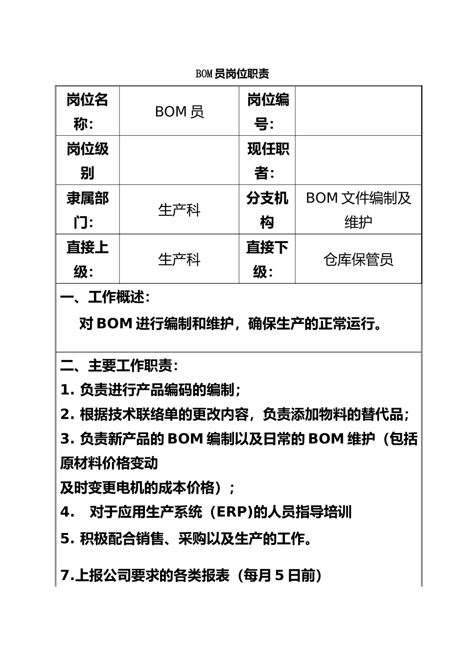 2025年整理BOM员岗位职责_第2页