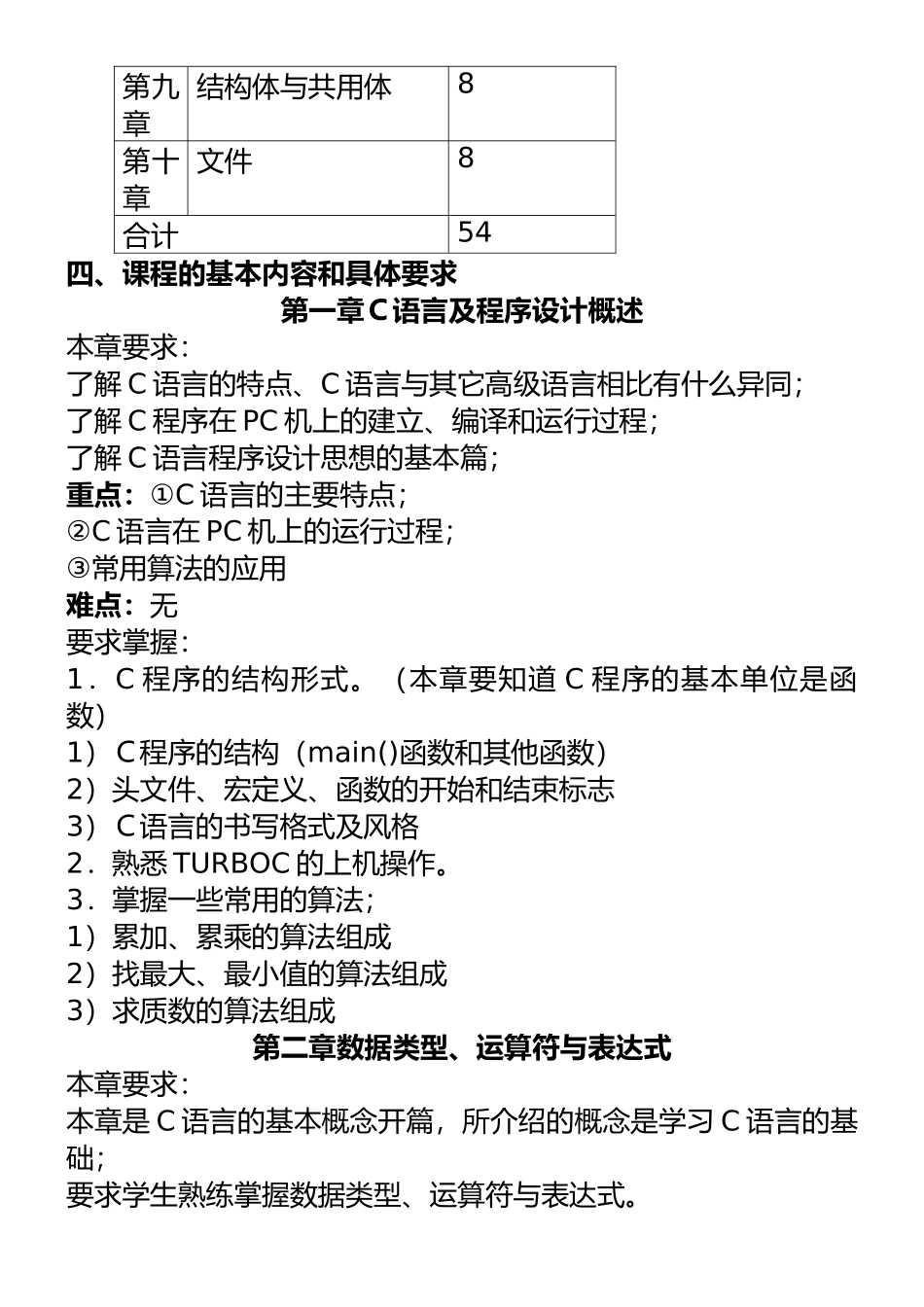 2025年整理C语言教学大纲_第3页