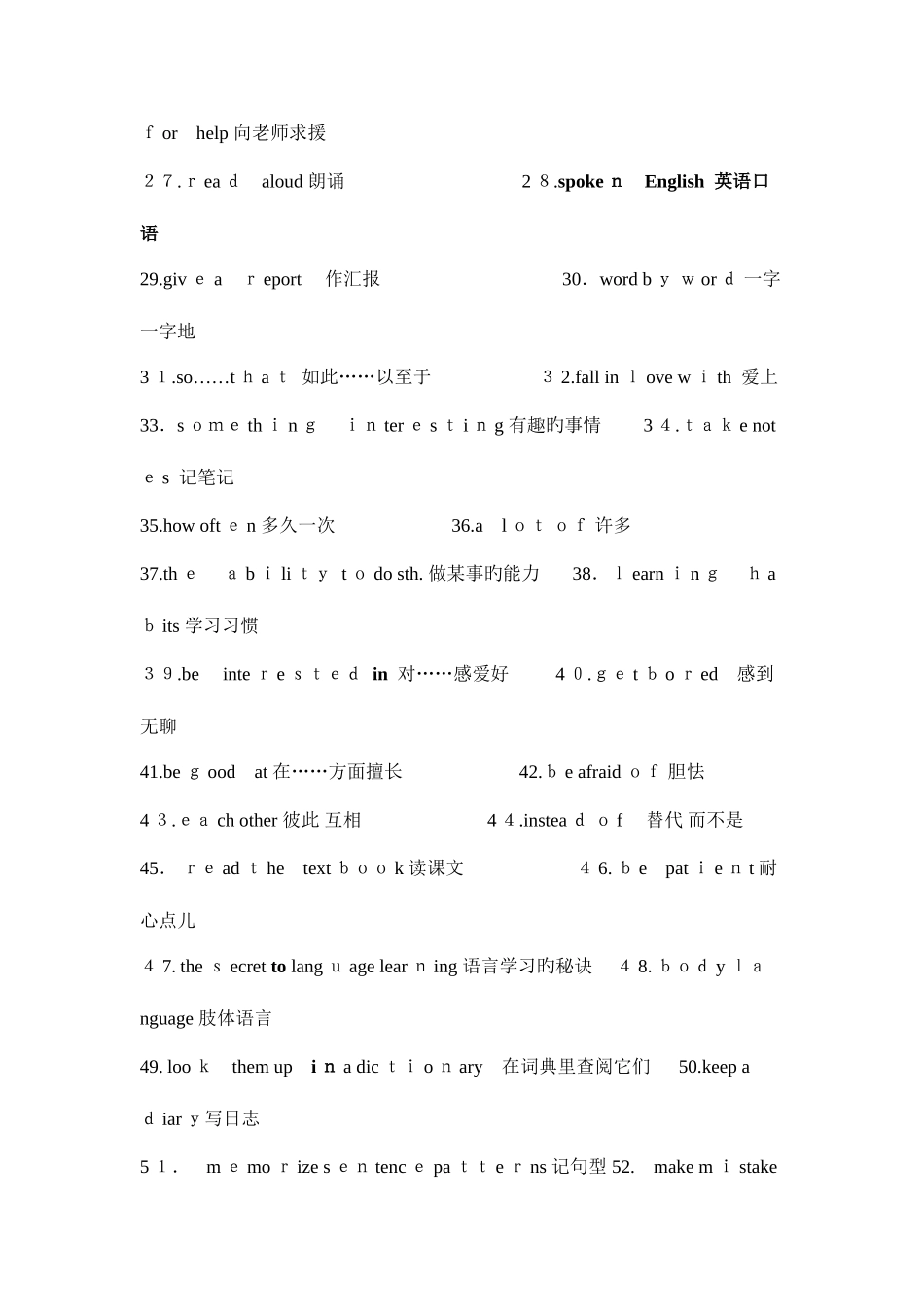 2025年新人教版九年级英语全册知识点归纳及习题_第2页