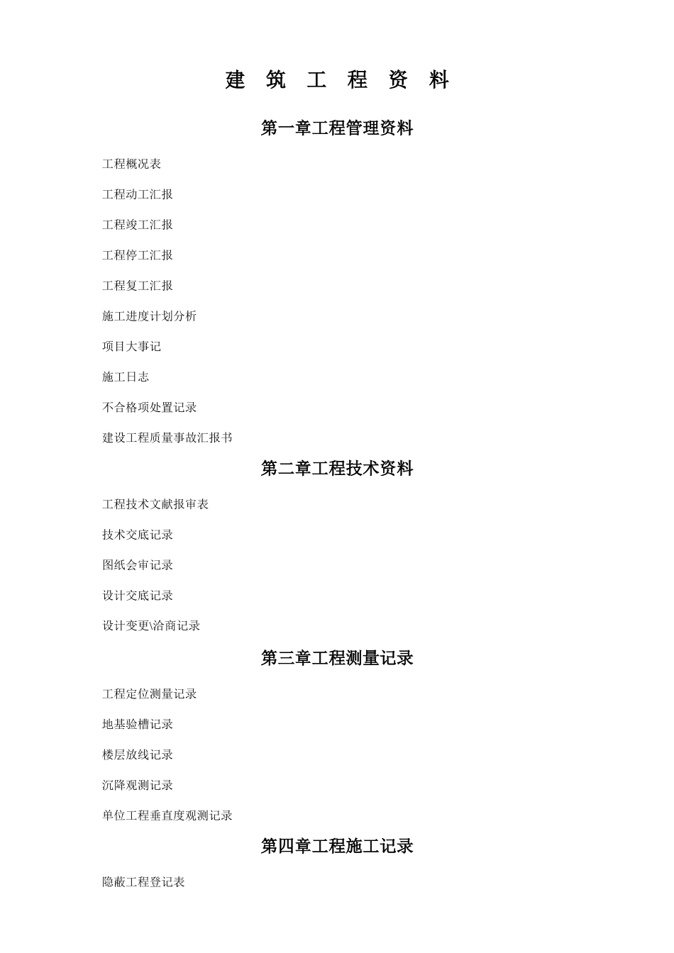 2025年新版建筑工程资料全套_第1页