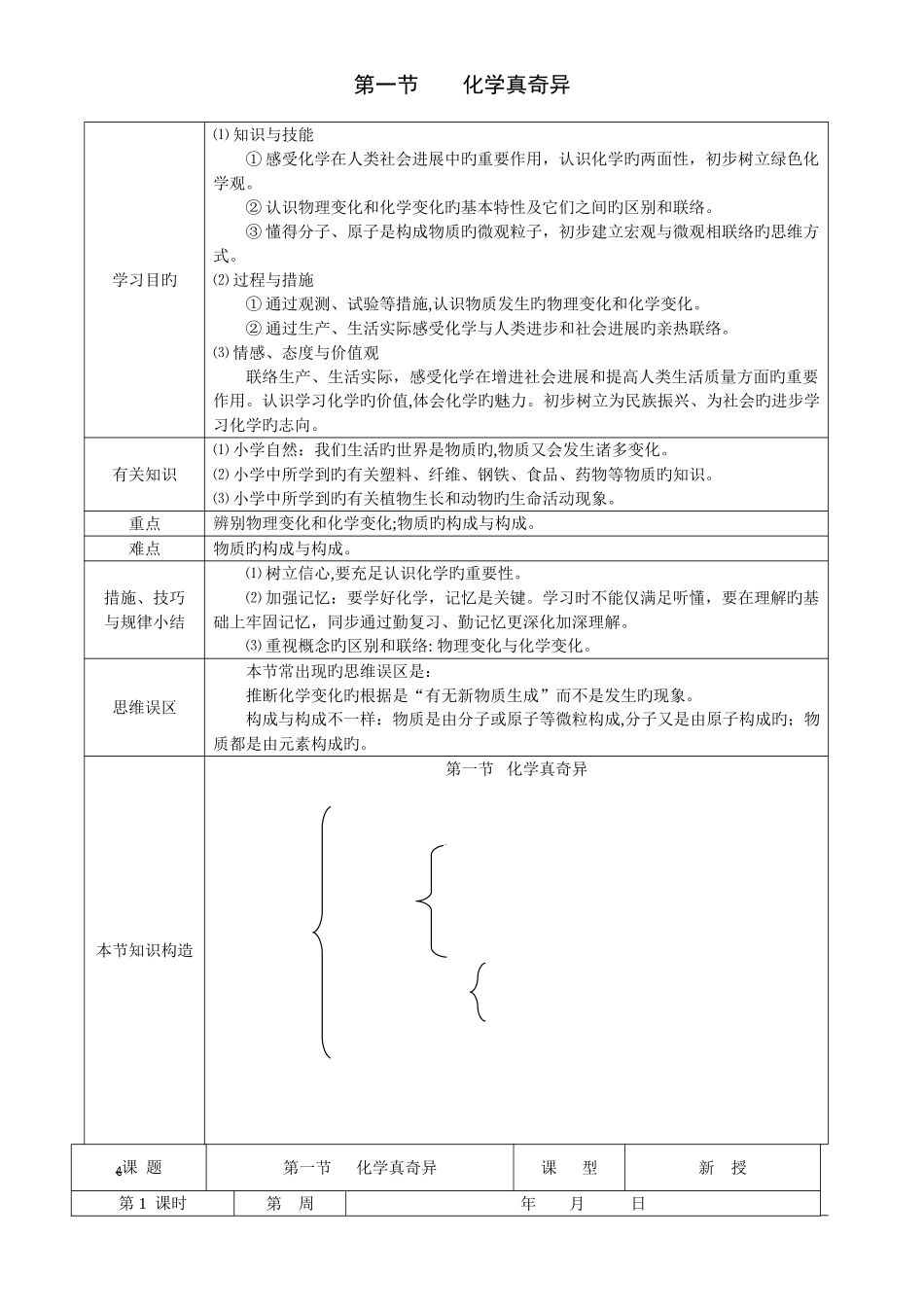 2025年新课标鲁教版九年级化学上册全套教案_第3页