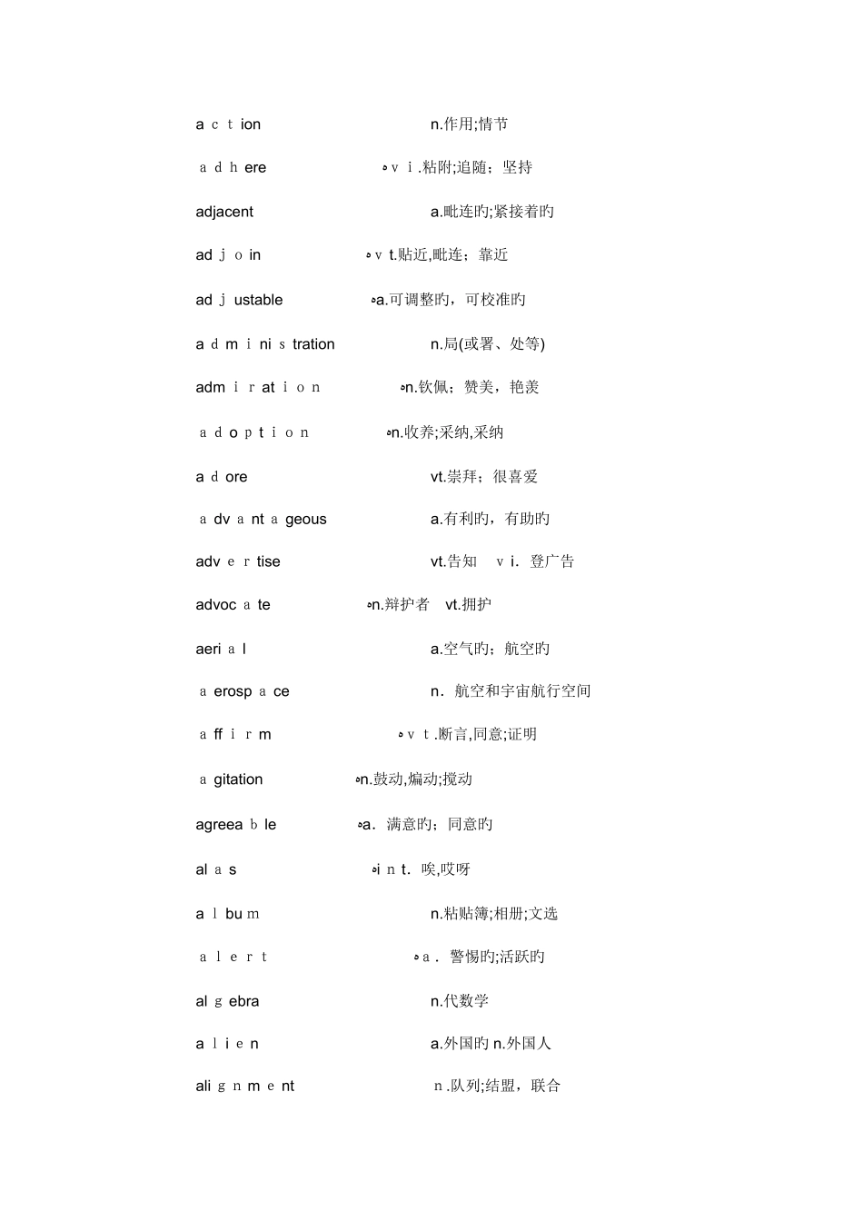 2025年最新考纲大学英语六级词汇表_第2页