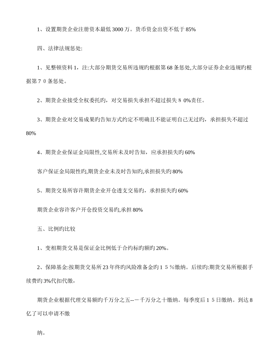 2025年期货从业资格考试法律法规汇编重点难点整理总结精_第3页