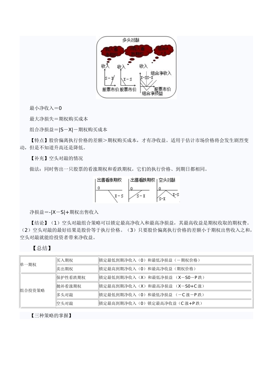 2025年注会《财务成本管理》知识点：期权的投资策略_第3页