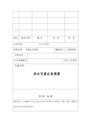 2025年洪水灾害应急预案