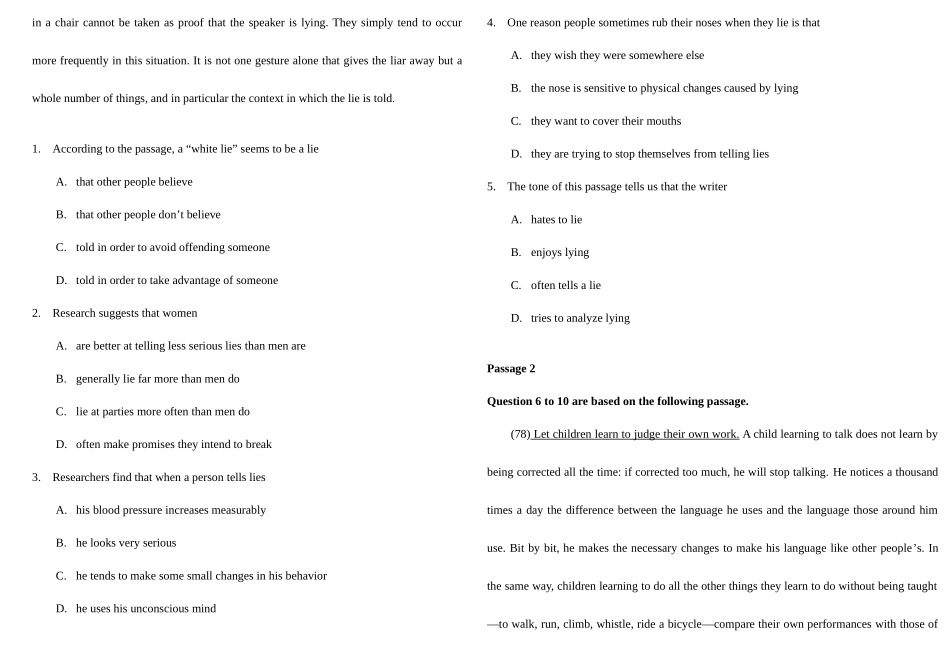 2025年湖北省学士学位英语最真模拟试题加解析_第2页