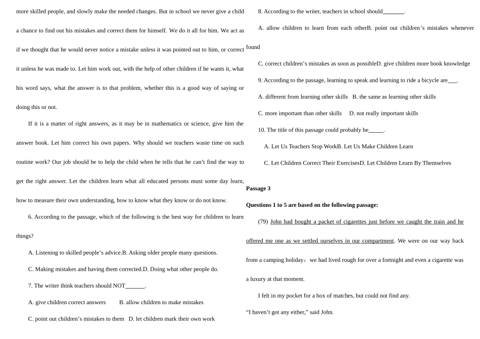 2025年湖北省学士学位英语最真模拟试题加解析_第3页