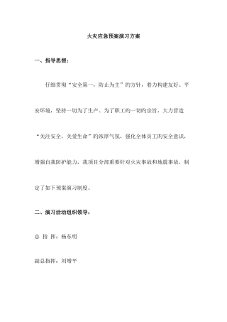 2025年火灾应急预案演练方案