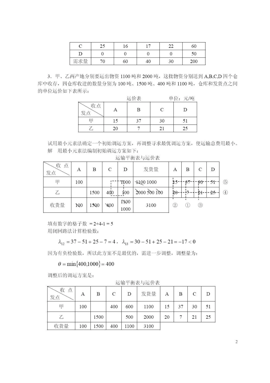 2025年物流管理定量分析方法形成性考核册参考答案不全_第2页
