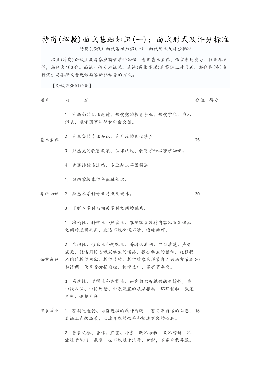 2025年特岗教师面试技巧与流程_第1页
