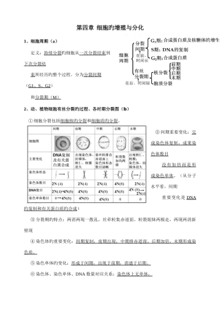 2025年生物浙科版必修知识点归纳