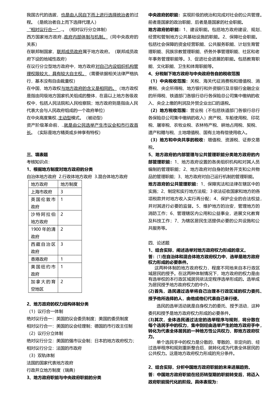 2025年电大地方政府学期末考试考试及答案_第2页