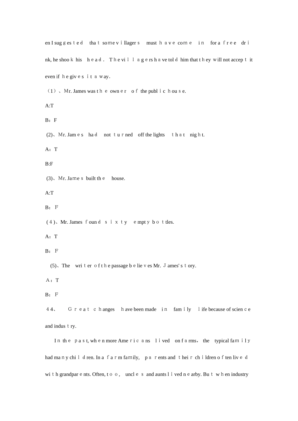 2025年电大网院统考大学英语模拟题_第3页