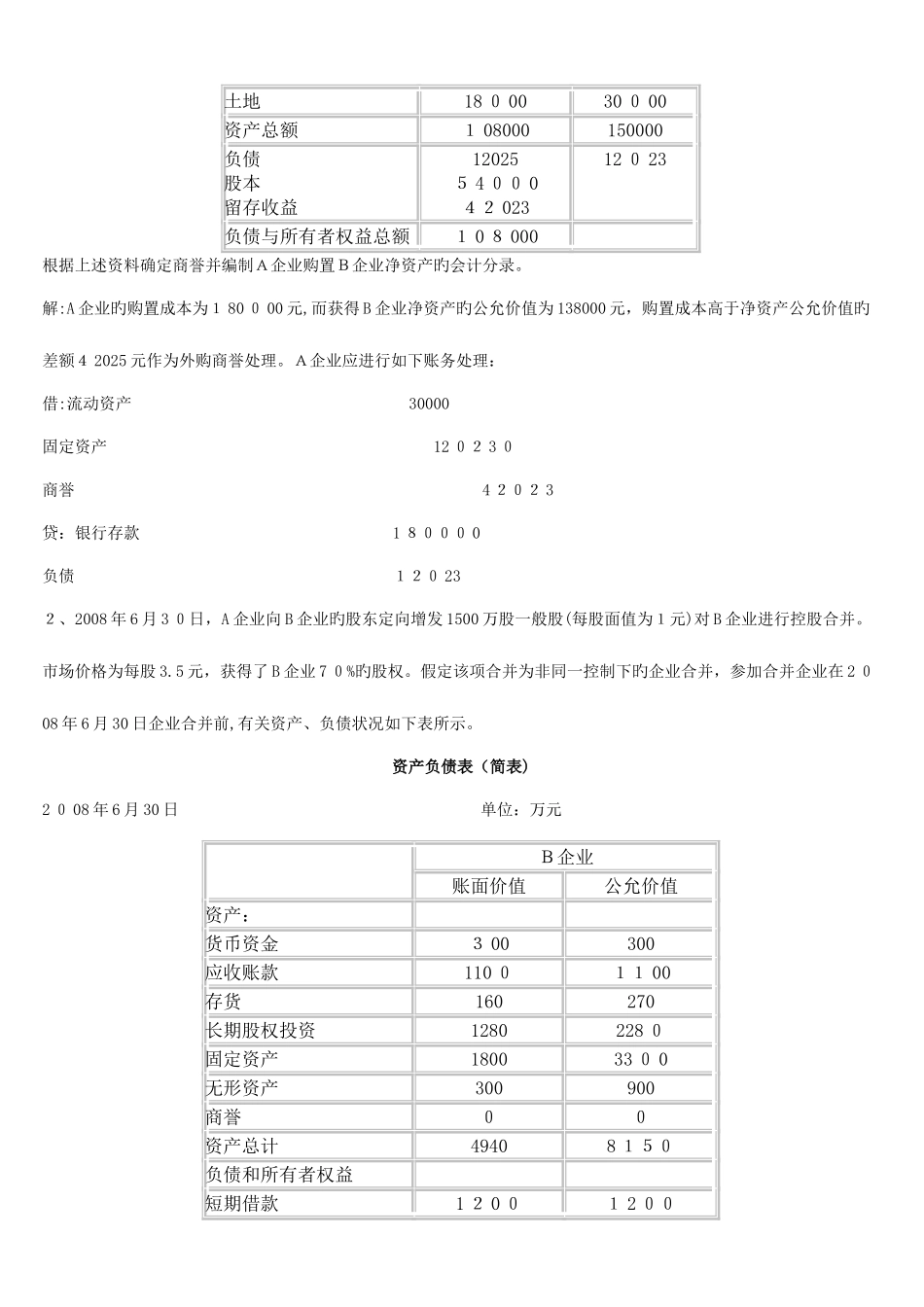 2025年电大高级财务会计形成性考核册参考答案_第2页