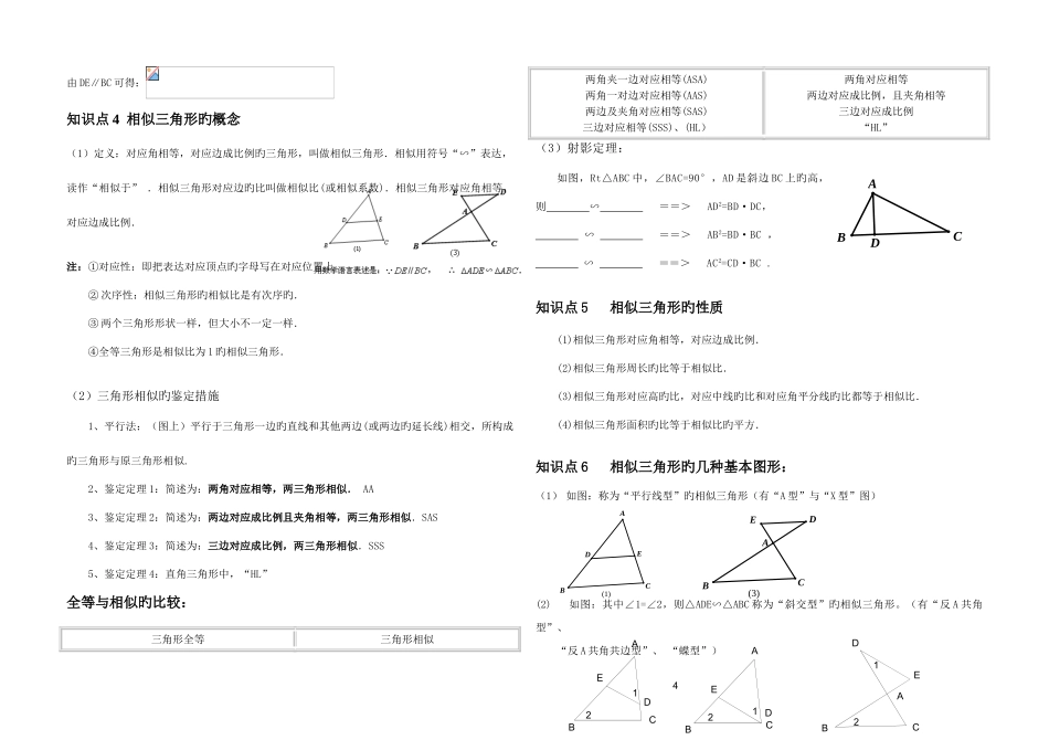2025年相似三角形知识点归纳全_第2页