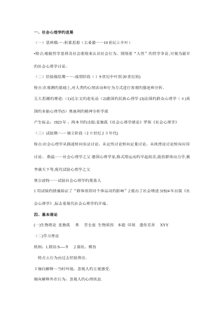 2025年社会心理学知识点