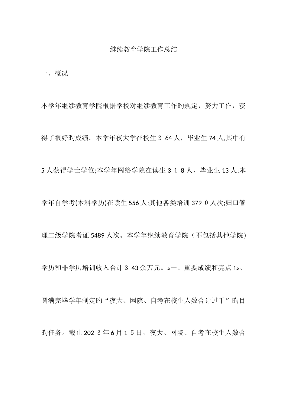 2025年继续教育学院工作总结_第1页