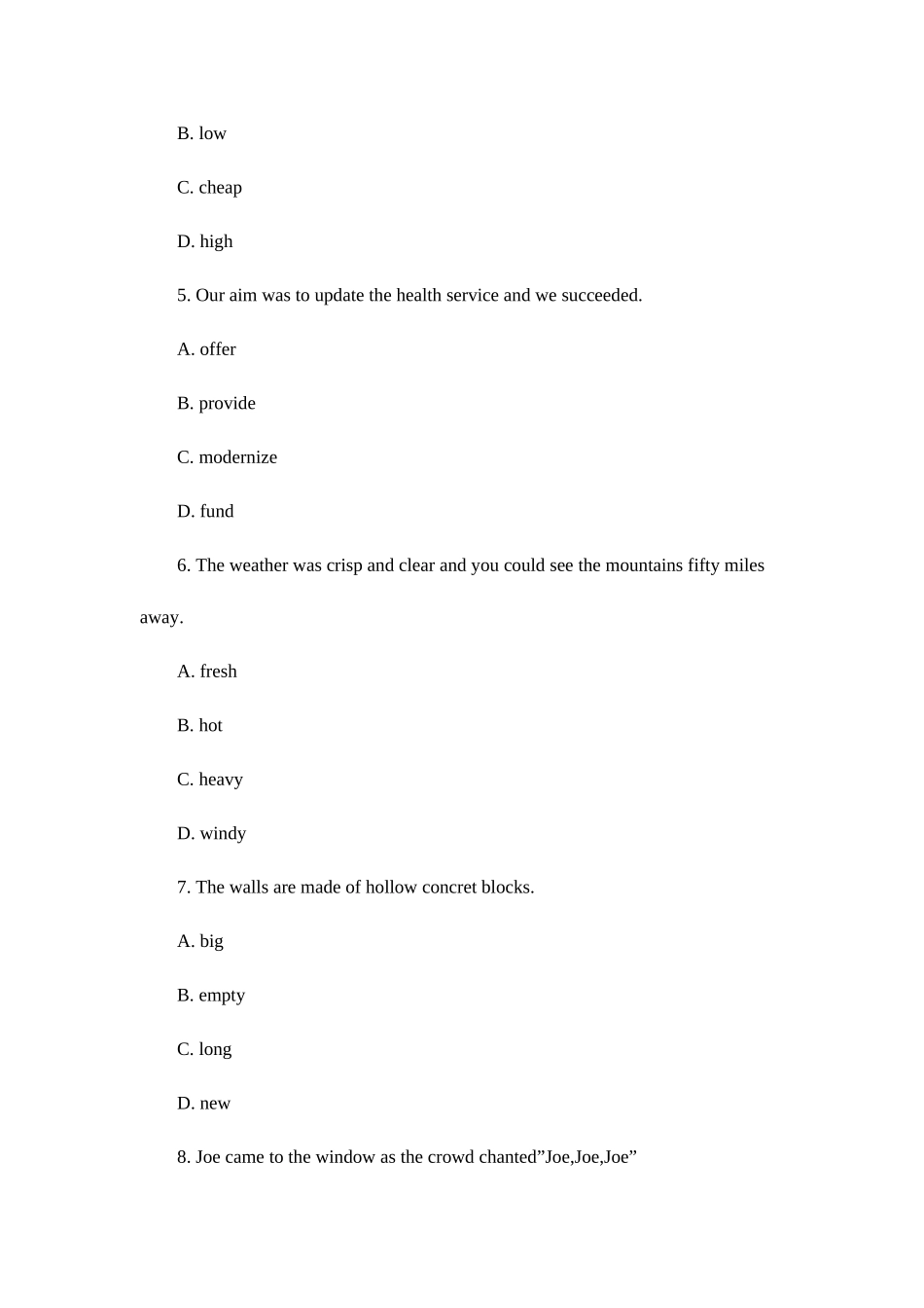 2025年职称英语考试模拟真题及答案版下载综合类B级_第2页