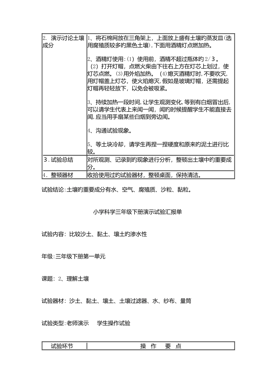 2025年苏教版三六年级科学下册实验报告单汇总_第3页