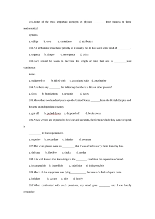 2025年英语专四四级词汇精选单选题