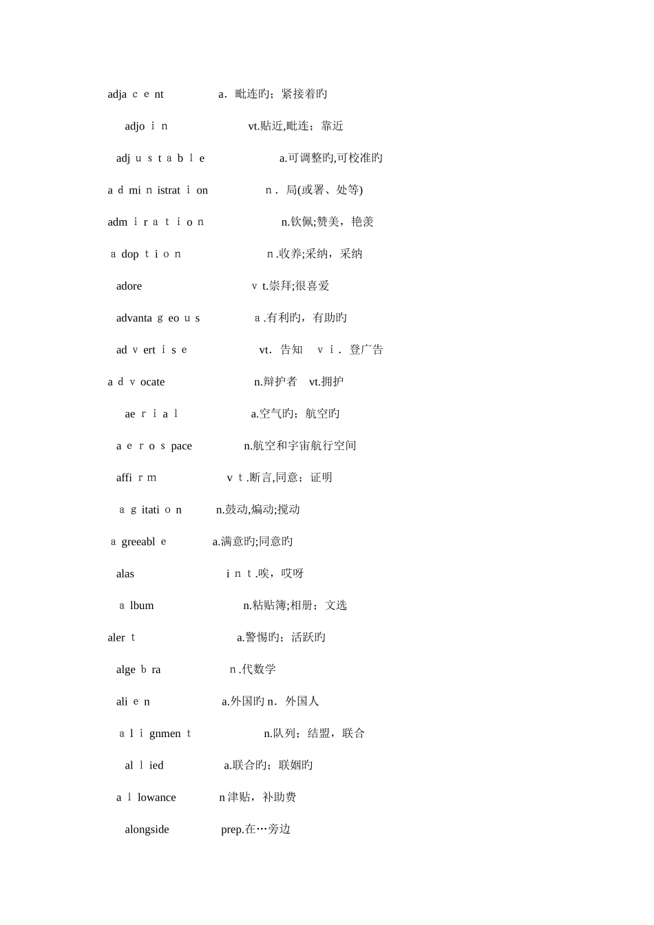 2025年英语六级词汇表大全_第2页